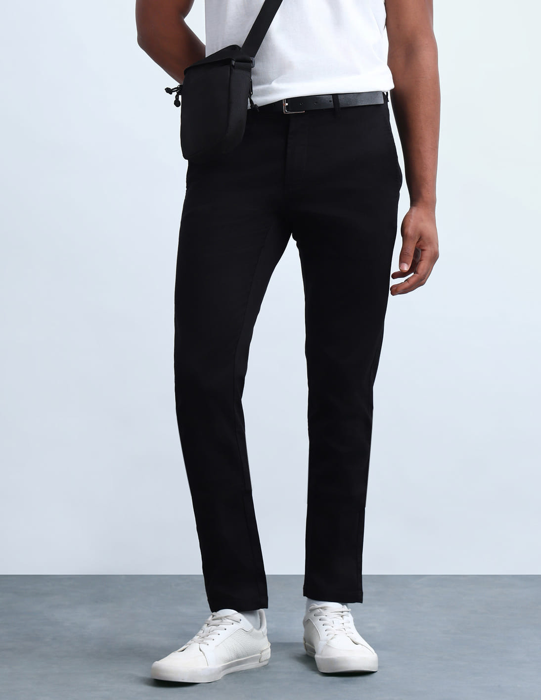 Buy Flying Machine Dobby Slim Tapered Fit Trousers - NNNOW.com