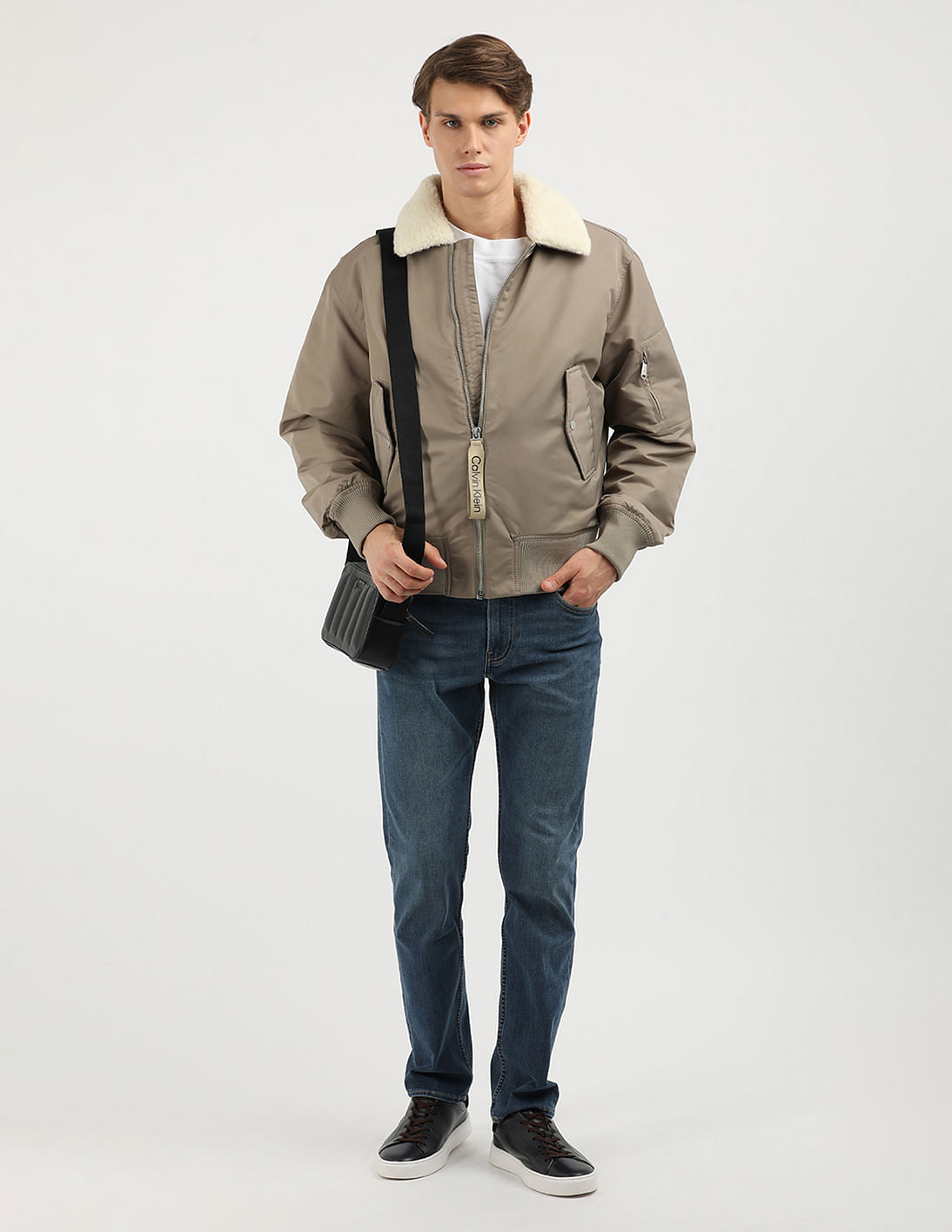 Buy Calvin Klein Jeans Aviator Sherpa Jacket - NNNOW.com