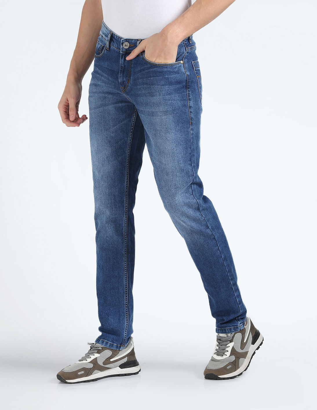 Buy Flying Machine Stone Wash Jackson Skinny Fit Jeans - NNNOW.com