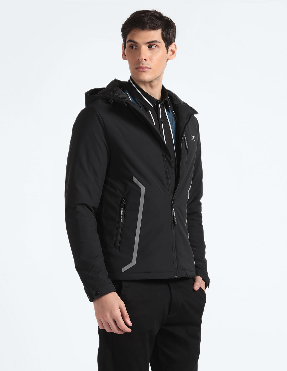 Buy Flying Machine Hooded Smart Heat Jacket - NNNOW.com