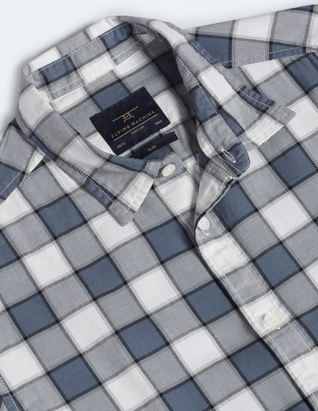 【新品】A MACHINE Buffalo check shirt Buy Flying Machine Buffalo Check Slim Fit Shirt - NNNOW.com