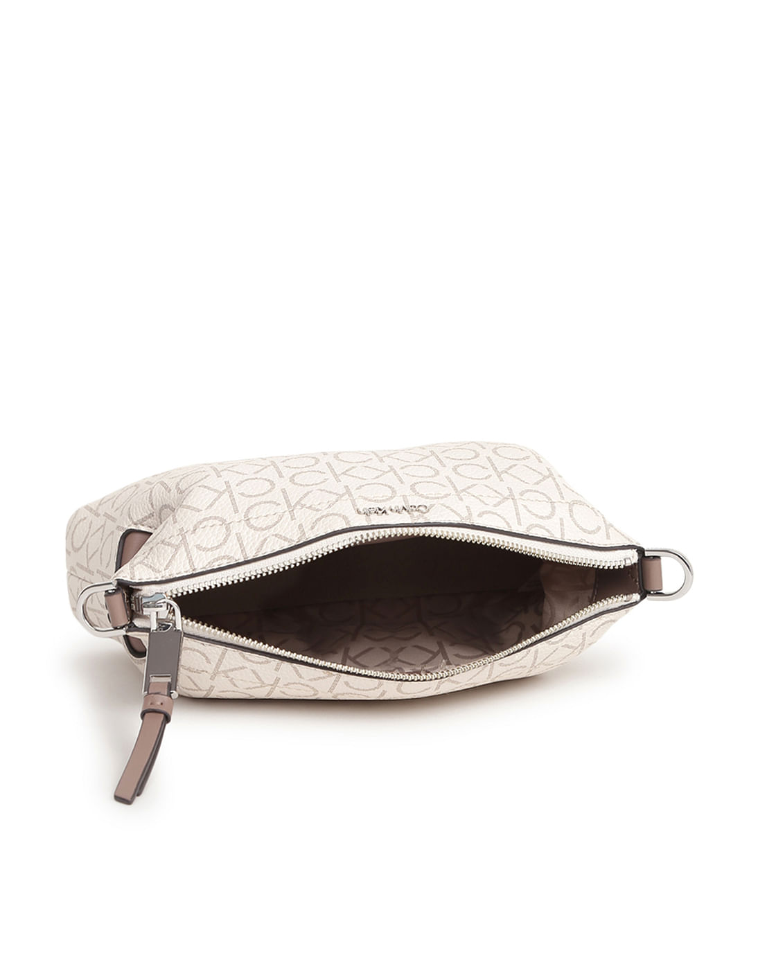 Calvin Klein Monogram Print Cypress Crossbody Bag, Beige (One Size)