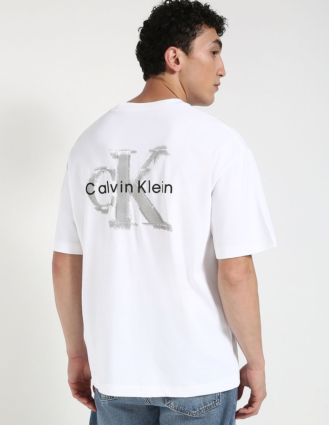 Buy Calvin Klein Jeans Logo Oversized-Fit Cotton T Shirt