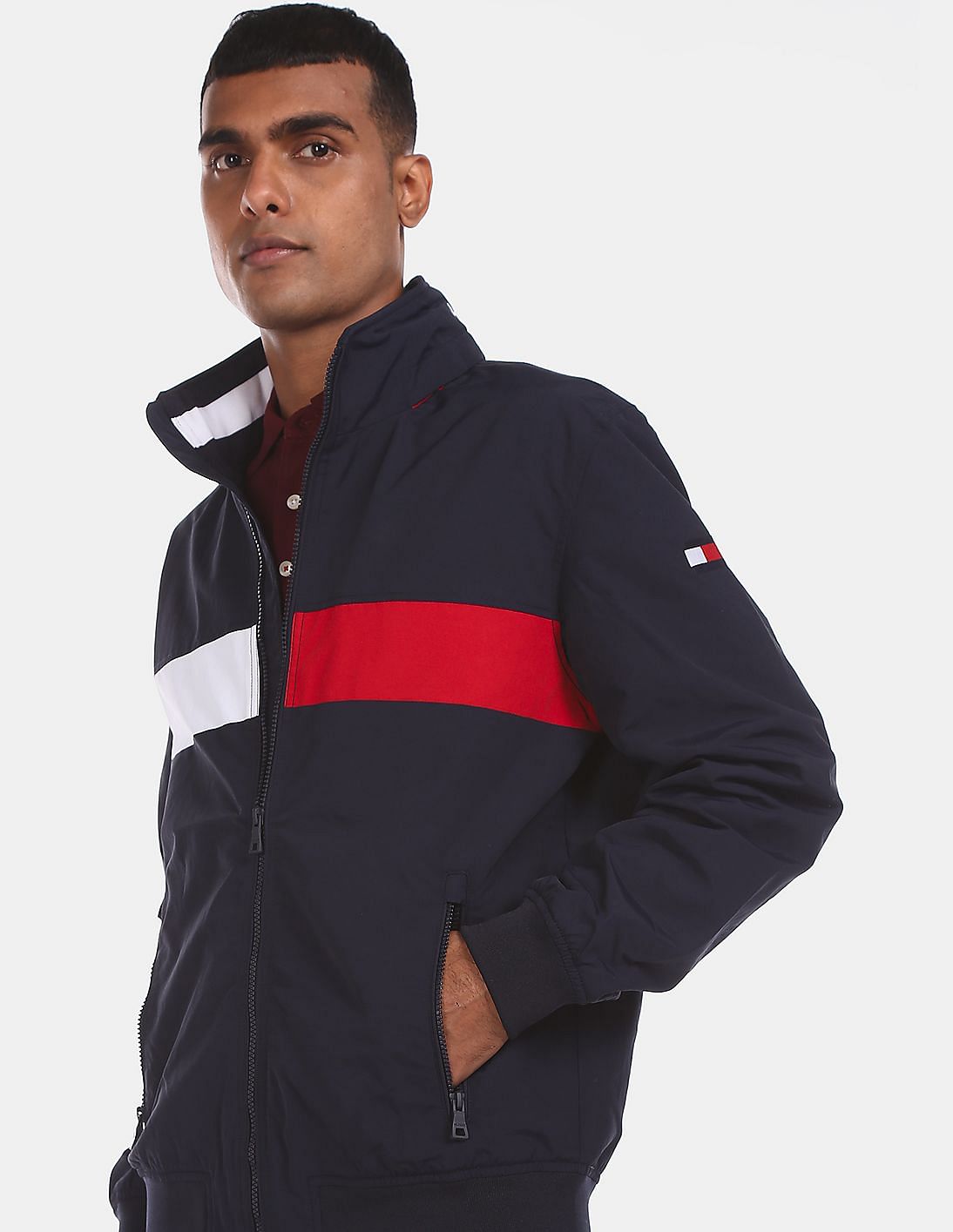 Buy Tommy Hilfiger Men Navy Creek Yacht Detachable Hood Jacket - NNNOW.com