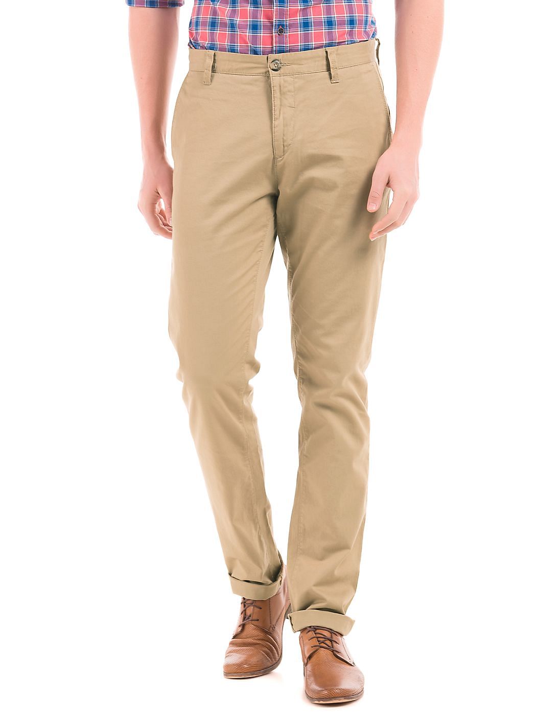 Buy U.S. Polo Assn. Slim Fit Cotton Lycra Trousers - NNNOW.com