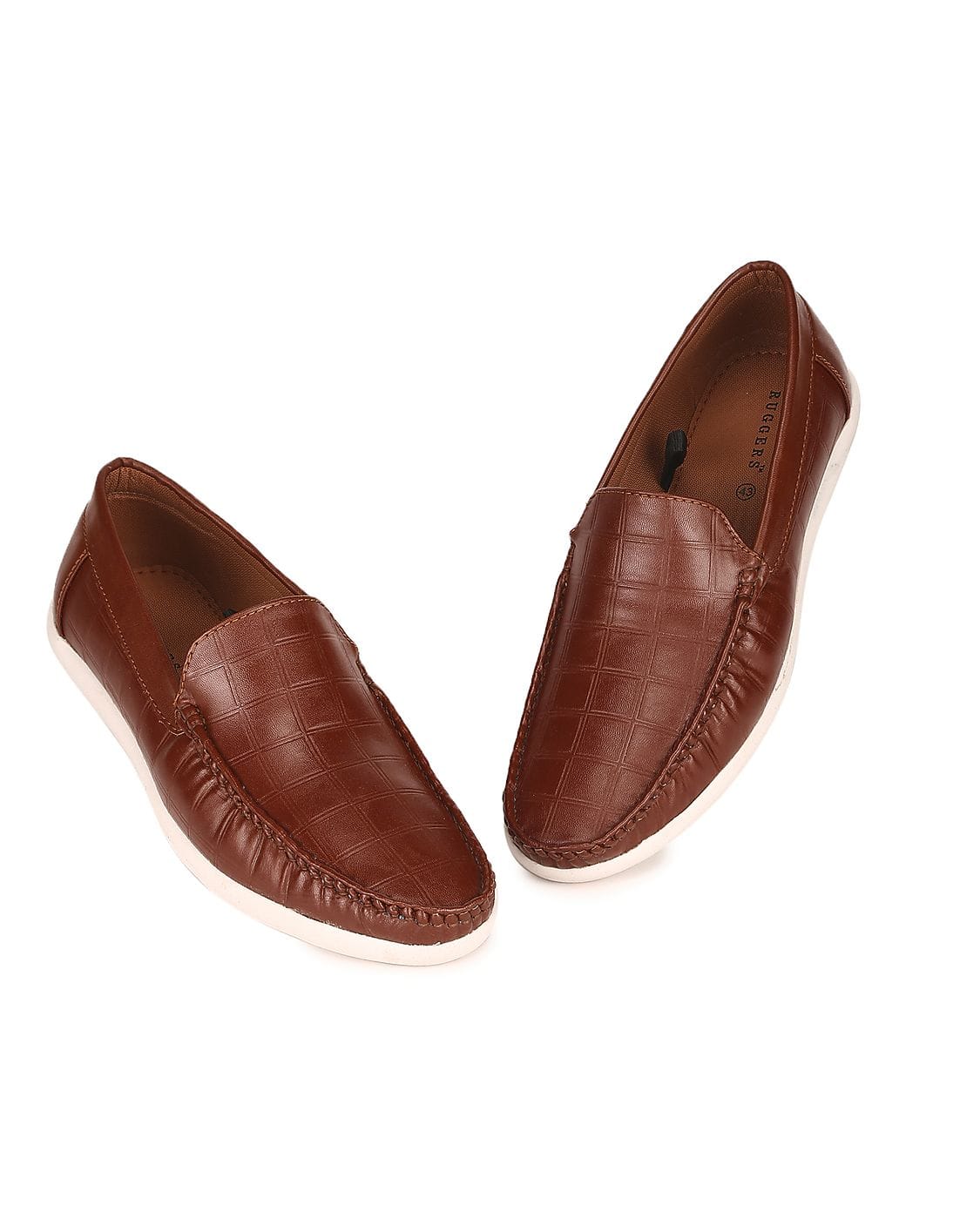 Buy Ruggers Men Tan Round Toe Textured 