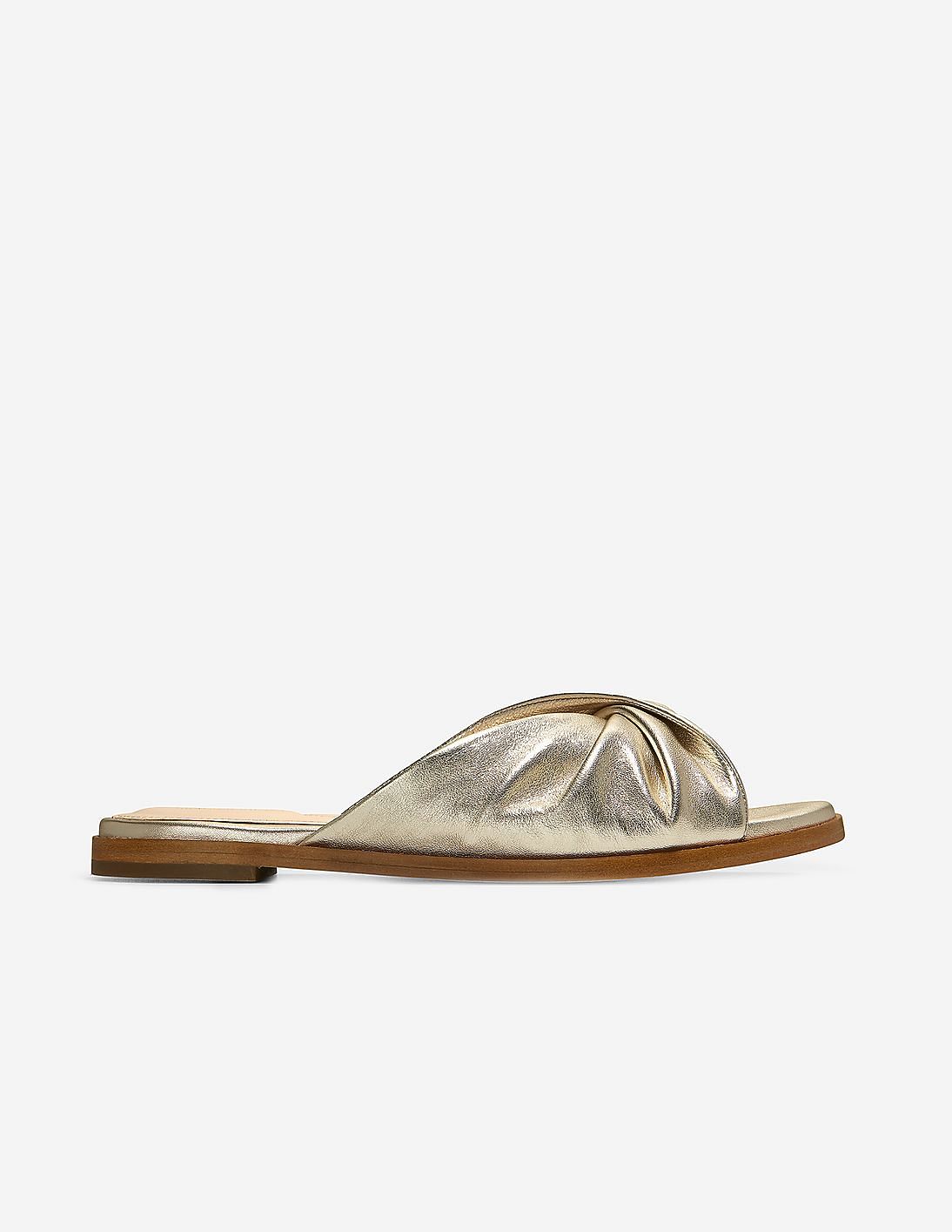 Buy Cole Haan Women Gold Alyx Slide Sandals - NNNOW.com
