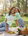 U.S. Polo Assn. Kids Girls Bow Print Relaxed Fit T-Shirt