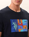 U.S. Polo Assn. Denim Co. Brand Printed Pure Cotton T-Shirt