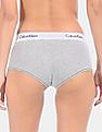 Calvin Klein Underwear Women Grey Mid Rise Solid Cotton Modal Stretch Boyshorts