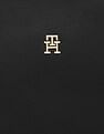 Tommy Hilfiger Printed Black PU Totes