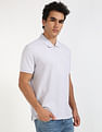 Calvin Klein Jeans Solid Regular-Fit Cotton Polo T-Shirt
