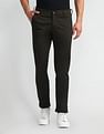 Arrow Sports Mid Rise Slim Fit Twill Trousers
