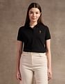 U.S. Polo Assn. Women Embroidered Logo Solid Polo Shirt