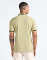Flying Machine Tipped Collar Cotton Polo Shirt