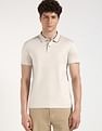 Calvin Klein Jeans Solid Regular-Fit Cotton Polo T-Shirt