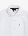 Tommy Hilfiger Kids Boys Solid Regular Fit Seersucker Woven Shirt