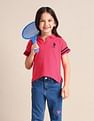 U.S. Polo Assn. Kids Girls Striped Polo Shirt