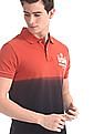 U.S. Polo Assn. Denim Co. Orange Dip Dye Pique Polo Shirt