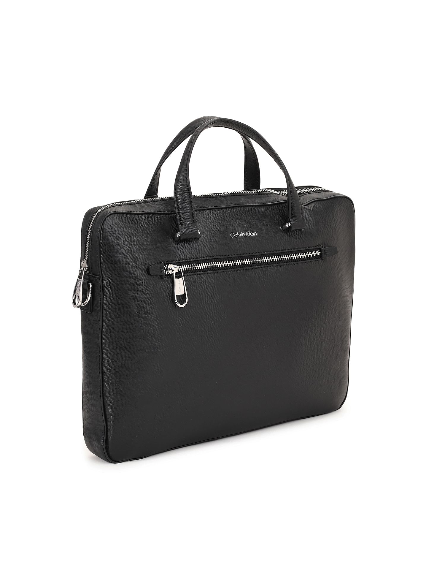 Calvin klein messenger outlet bag leather