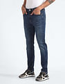 Flying Machine Mid Rise Slash Slim Tapered Jeans