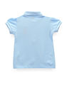 U.S. Polo Assn. Kids Girls Ruffled Placket Polo Shirt