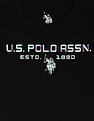 U.S. Polo Assn. Kids Crew Neck Metallic Print Cotton T-Shirt