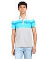 AD by Arvind Cotton Striped Polo Shirt