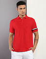 Tommy Hilfiger Global Stripe Sleeve Organic Cotton Polo Shirt