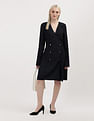 Tommy Hilfiger Gold Button Viscose Wrap Dress