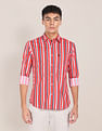 U.S. Polo Assn. Rounded Cuff Cotton Striped Casual Shirt