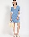Tommy Hilfiger Cotton Wrap Neck Wrap Dress