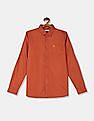 U.S. Polo Assn. Kids Boys Roll Up Sleeve Solid Shirt