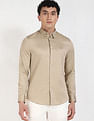Tommy Hilfiger Solid Regular Fit Plain Woven Shirt