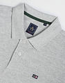 Arrow Sports Ribbed Cuff Heathered Polo Shirt