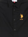 U.S. Polo Assn. Kids Boys Spread Collar Solid Shirt