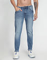 Flying Machine Slash Slim Tapered Fit Lightly Distressed Authentic Signature Jeans