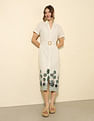 U.S. Polo Assn. Women Floral Printed Midi Shirt Dress