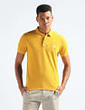 Flying Machine Logo Badge Solid Polo Shirt
