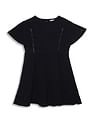 Tommy Hilfiger Kids Flutter Sleeve Knee Length Dress