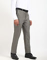Tommy Hilfiger Regular-Fit Self-Design Mid-Rise Trouser