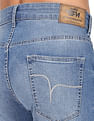 Flying Machine Stone Wash Slash Slim Tapered Fit Jeans