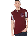 AD by Arvind Cotton Colour Block Polo Shirt