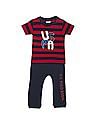 U.S. Polo Assn. Kids Baby Assorted Striped T-Shirt And Pants Set