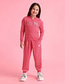 U.S. Polo Assn. Kids Girls Mandarin Collar Printed Sweatshirt