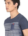 Flying Machine Horizontal Stripe Heathered T-Shirt