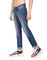Flying Machine Tapered Leg Lightly Distressed Jeans