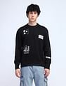 Flying Machine Relaxed Fit Printed Sweatshirt
