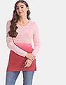 U.S. Polo Assn. Women Ombre Patterned Knit Sweater