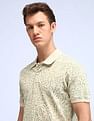 Flying Machine Abstract Pattern Pure Cotton Polo Shirt